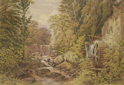 カールスミル、1851年、ニューヨーク州タリータウン（マウントされた段ボールにwc amdガッシュ） 作： William Rickarby Miller