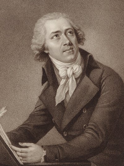作曲家レオポルド・コゼルチの肖像 1747-1818, 1797. 作： William Ridley