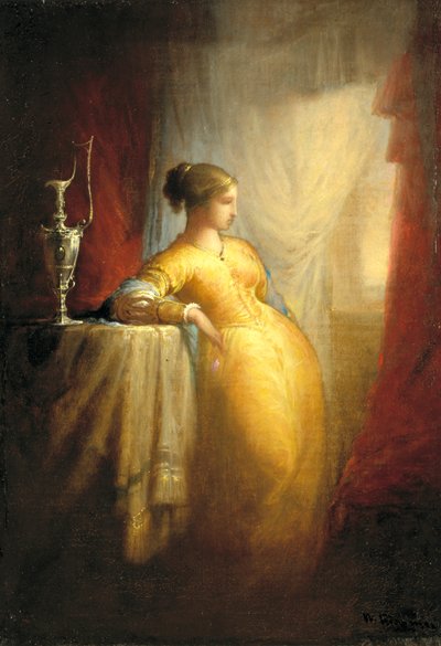 窓辺で」1870年頃 作： William Rimmer