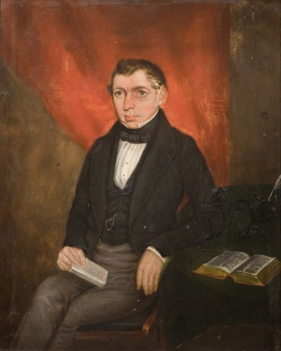 座っている男の肖像 作： William Robert Hill