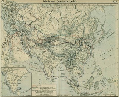 中世商業アジア。 歴史アトラスから 作： William Robert Shepherd