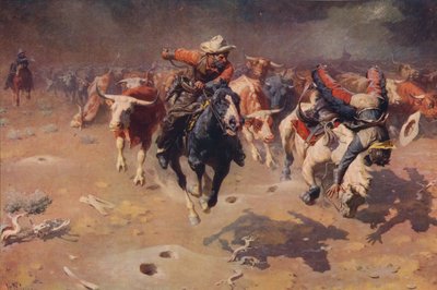 スタンピード、c1912、c1915 作： William Robinson Leigh