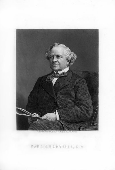 グランビルジョージレベソンガワー、第2伯爵グランビル、イギリス自由党の政治家、1893年。 作： William Roffe