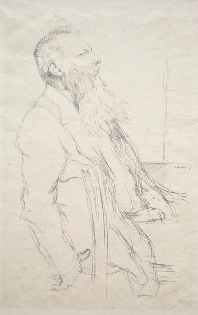 オーギュストロダン、1897年。 作： William Rothenstein