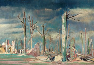 ブルロンのアベニュー、西部戦線（キャンバスに油彩） 作： William Rothenstein