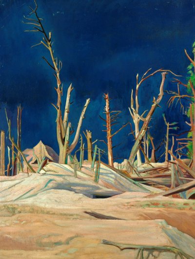 Blasted Trees (キャンバスに油彩) 作： William Rothenstein