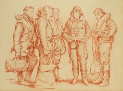 ホイットリー・ボンバーの乗組員 作： William Rothenstein