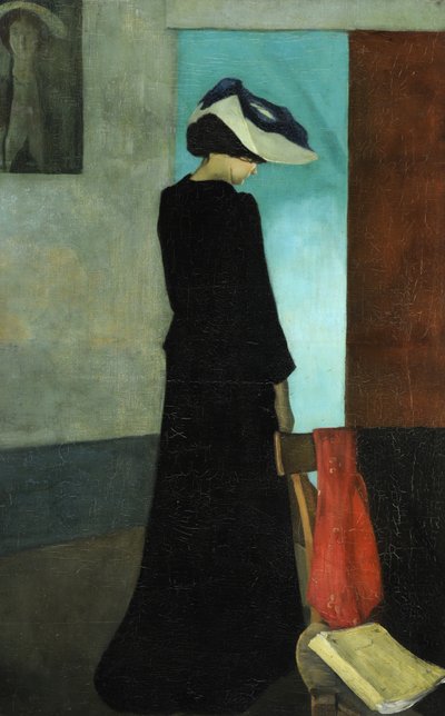 インテリア（帽子をかぶった女性） 作： William Rothenstein