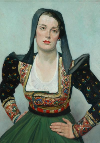 ミス・グラント（キャンバスに油彩） 作： William Rothenstein