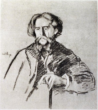 アルフォンス・ドーデの肖像 (1840-97) 作： William Rothenstein
