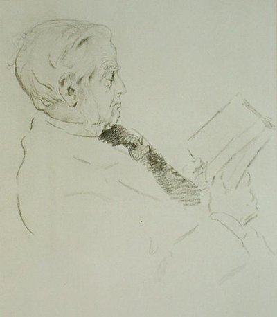 マックス ミュラー (1823-1900) の肖像 (リソ) 作： William Rothenstein