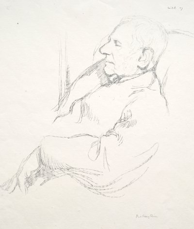 サーフランシスシーモアヘイデンアスリープ、1897年。 作： William Rothenstein