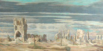 The Cloth Hall、イープル（キャンバスに油彩） 作： William Rothenstein
