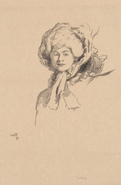 ミラマントまたはボンネットとパウダー 作： William Rothenstein