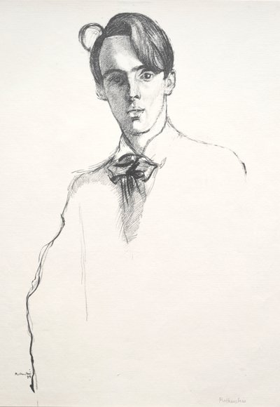 ウィリアムバトラーイェイツ、1898年。 作： William Rothenstein