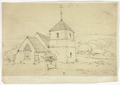 サセックス州イーストボーン近くのイースタム教会 作： William Roxby Beverley