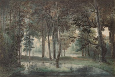 アーティストの邸宅、スプリングランド、またはエリシアン バウアーからの眺め。 1800年。 作： William Russell Birch