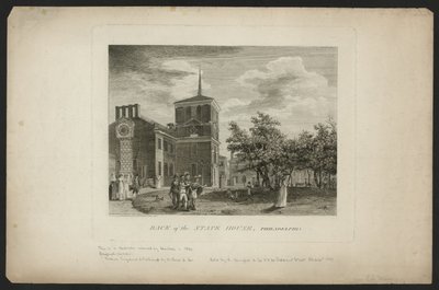 フィラデルフィアの州議会議事堂の裏側 作： William Russell Birch