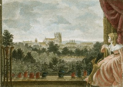 Mrs Cosway, Schomberg House, 80-82 Pall Mall, London, UK (カラー彫刻) 作： William Russell Birch