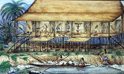 Dyak Longhouse 作： William Samwell
