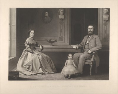 トーマスJ.ジャクソン中尉とその家族ストーンウォールジャクソン、1866年。 作： William Sartain