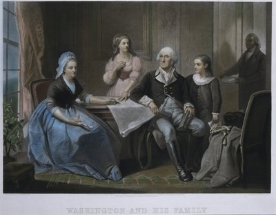 ワシントンとその家族 作： William Sartain
