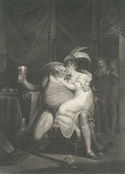 Doll Tearsheet、Falstaff、Henry and Poins Shakespeare、Kin...、初版は 1795 年、再発行は 1852 年。 作： William Satchwell Leney