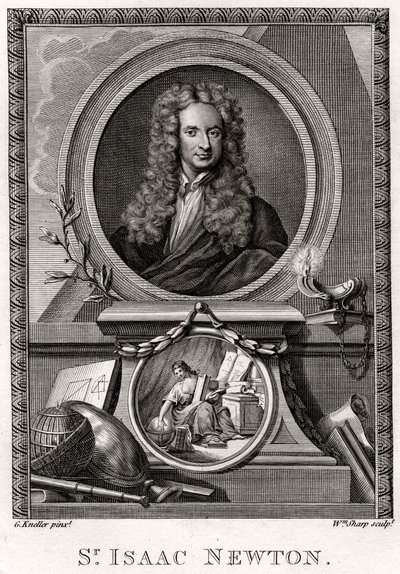 アイザックニュートン卿、1774年 作： William Sharp