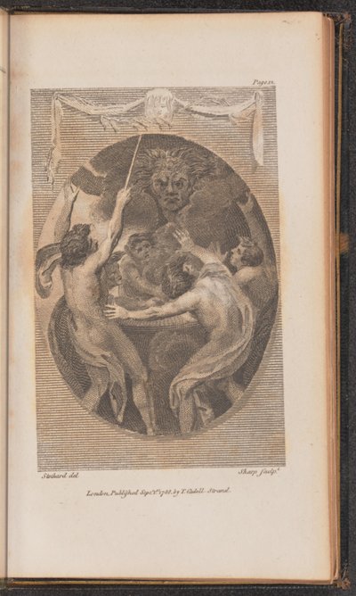 Canto I のイラスト 作： William Sharp after Thomas Stothard