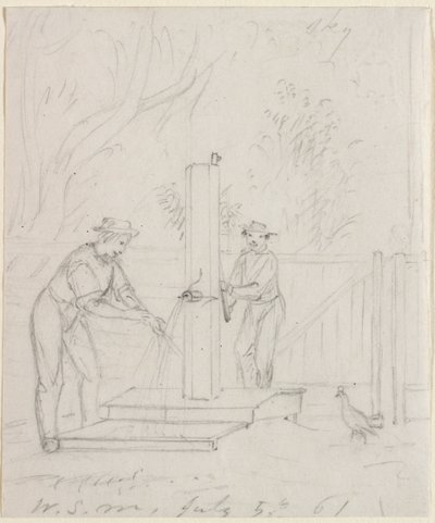 ポンプで、1861。 作： William Sidney Mount
