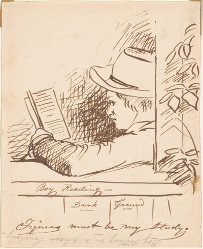 読書する少年 作： William Sidney Mount