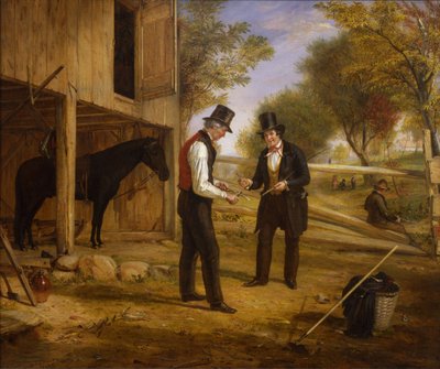 ポイントに来て、馬のための交渉の続編、1854 作： William Sidney Mount