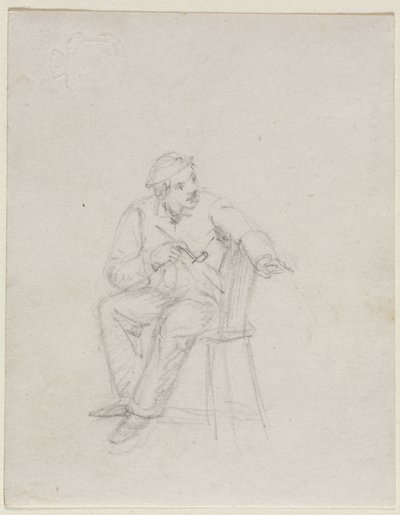 パイプを吸う男 作： William Sidney Mount