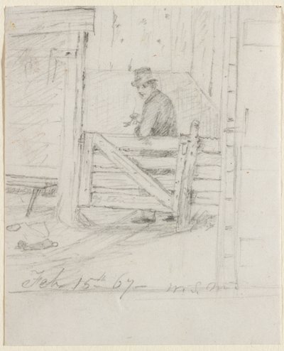 フェンスで休む 作： William Sidney Mount