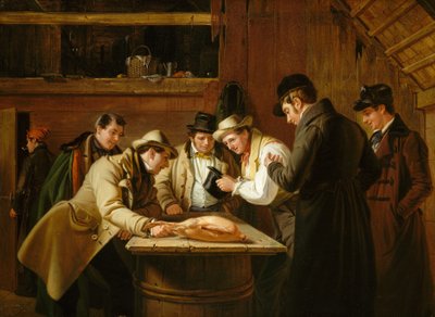 ガチョウのためのラッフルラッフル、1837。 作： William Sidney Mount