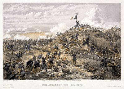 1855年9月7日、1855年のマラコフ攻撃に対する攻撃 作： William Crimea Simpson