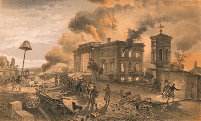 公共図書館と風の神殿、1856年 作： William Crimea Simpson