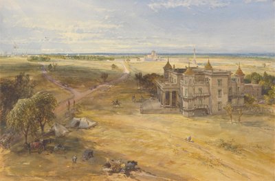 ディルクーシャ、遠くのラクナウ 作： William Simpson