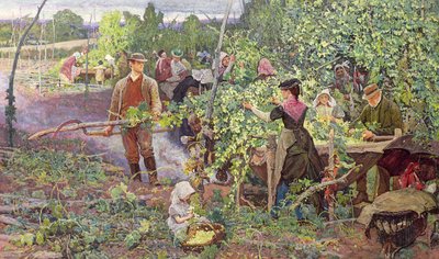 ホップピッカー、1870年頃 作： William Small