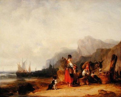 The Prawn Fishers, c.1835 （油彩・キャンバス） 作： William Snr. Shayer