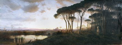 カステルフサノの松林から見たオスティア城、1881年 作： William Stanley Haseltine