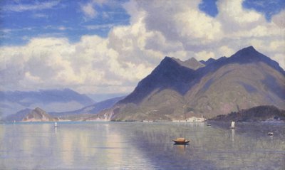 1867年頃のマッジョーレ湖。 作： William Stanley Haseltine