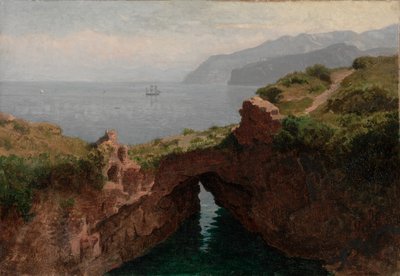 ナチュラルアーチ、カプリ島、1856年。 作： William Stanley Haseltine