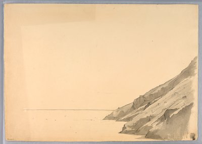 海岸の崖、アマルフィ、イタリアの研究 作： William Stanley Haseltine