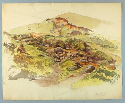 風景の研究、バヴェーノ、マッジョーレ湖、イタリア 作： William Stanley Haseltine