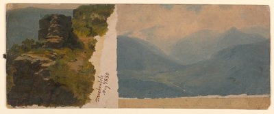 風景の研究、ドラッヘンフェルス、ドイツ 作： William Stanley Haseltine
