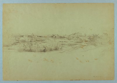風景の研究、オスティア、イタリア 作： William Stanley Haseltine