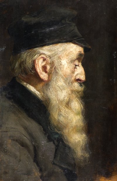 老人の肖像（キャンバスに油彩） 作： William Stewart MacGeorge