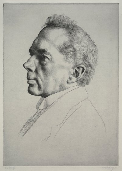 キャンベルドジソン、左のプロフィール、1919年。 作： William Strang