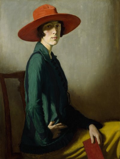 赤い帽子の女 作： William Strang